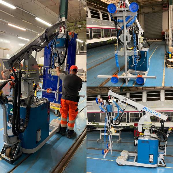 Grue mobile électrique de levage pour la maintenance ferroviaire