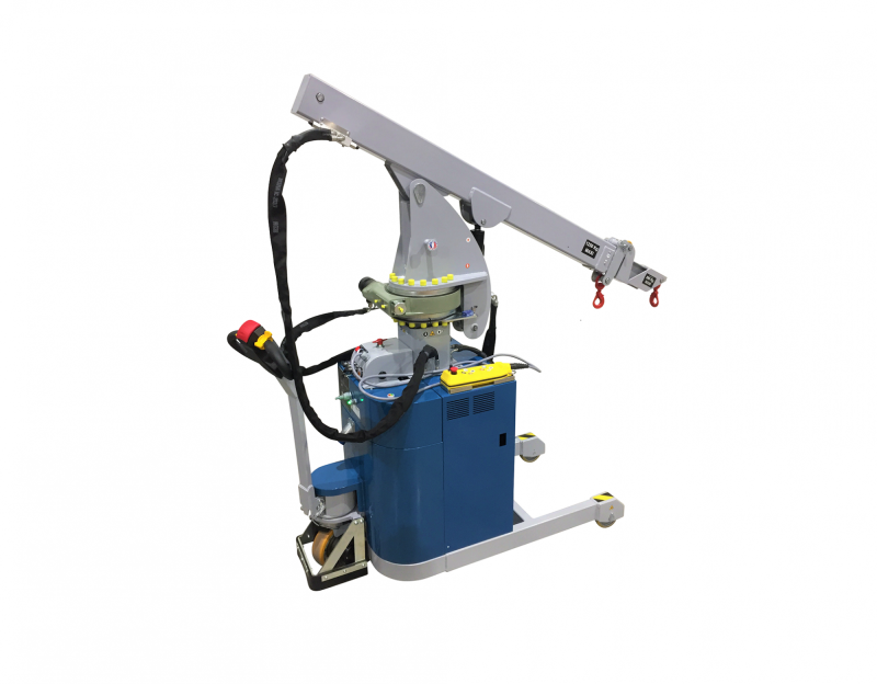 grue d'atelier sur batteries