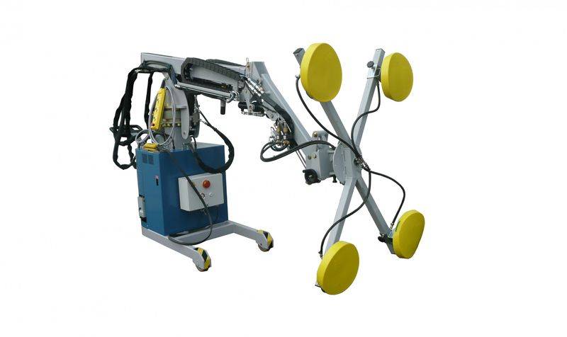 Elektrischer Mini-Kran 18° mit Vakuum-Saugbalken