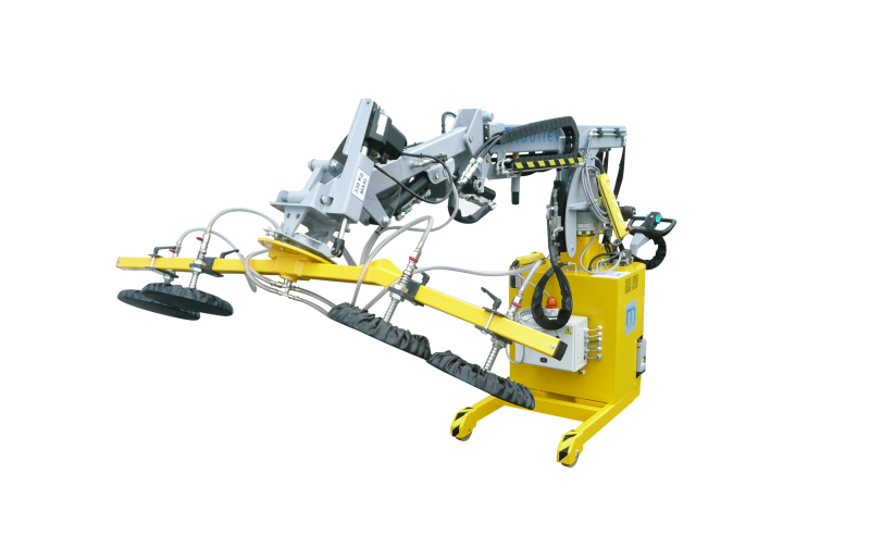 Palonnier à ventouses intégré à la grue